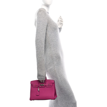 HERMES Togo Birkin 25 Rose Pourpre