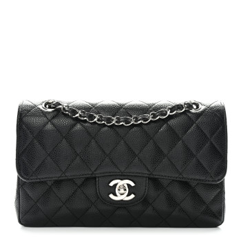 CHANEL Caviar Quilted Small Double Flap Black