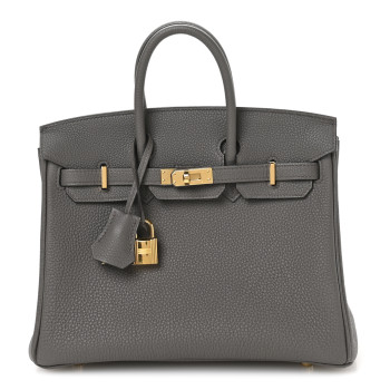 HERMES Togo Birkin 25 Etain