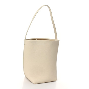 THE ROW Grained Calfskin Medium N/S Park Tote Ivory