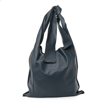 LOEWE Nappa Oversized Bow Shoulder Bag Indigo