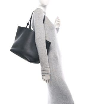 THE ROW Grained Calfskin Park Tote Three Black