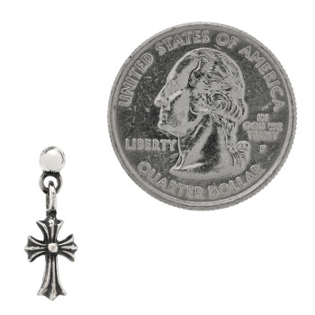 CHROME HEARTS Sterling Silver Cross Drop Single Earring