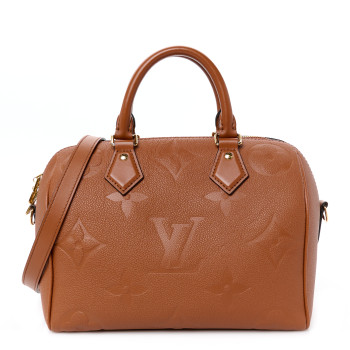LOUIS VUITTON Empreinte Monogram Giant Speedy Bandouliere 25 Cognac