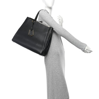 FENDI Vitello Elite Large 2Jours Tote Black