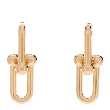 TIFFANY 18K Rose Gold Large HardWear Link Earrings