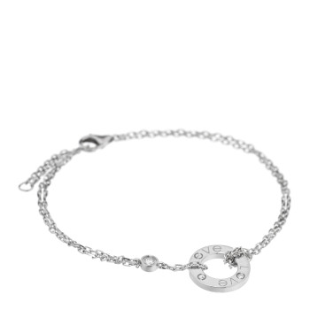 CARTIER 18K White Gold Diamond LOVE Bracelet