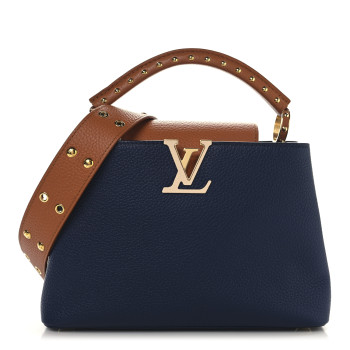 LOUIS VUITTON Taurillon Capucines BB Tour de France Blue