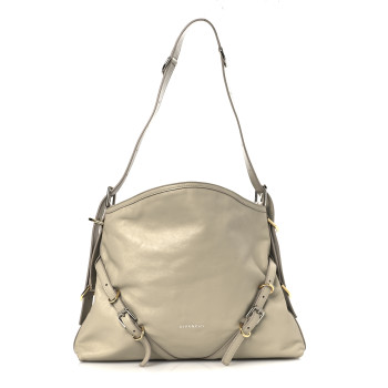 GIVENCHY Calfskin Medium Voyou Bag Natural Beige