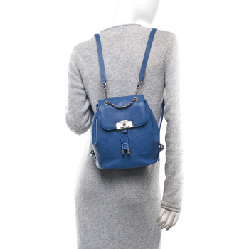 CHANEL Caviar Quilted Backpack Blue