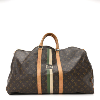 LOUIS VUITTON Monogram My LV Heritage Keepall Bandouliere 55 Ivory Vert Anglais