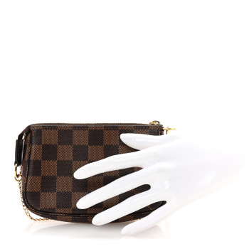 LOUIS VUITTON Damier Ebene Mini Pochette Accessories