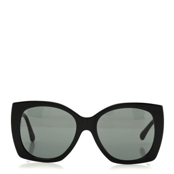 CHANEL Acetate Square CC Heart Sunglasses 5519 Black