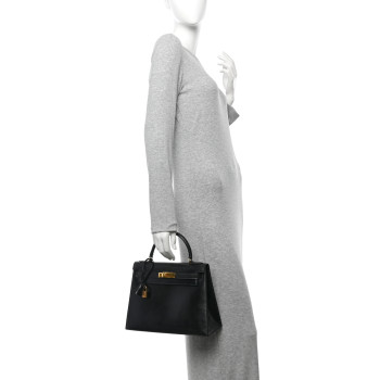 HERMES Box Kelly Sellier 28 Black