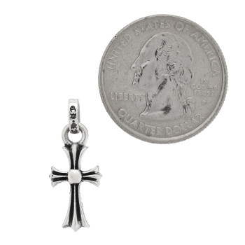 CHROME HEARTS Sterling Silver Baby Fat Cross Single Earring