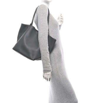 THE ROW Grained Calfskin Park Tote Three Charcoal
