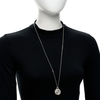 TIFFANY Sterling Silver Return to Tiffany Zodiac Sagittarius Round Tag Pendant Necklace