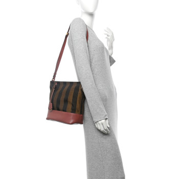 FENDI Pequin Vitello Elite 2Jours Bucket Bag Tobacco