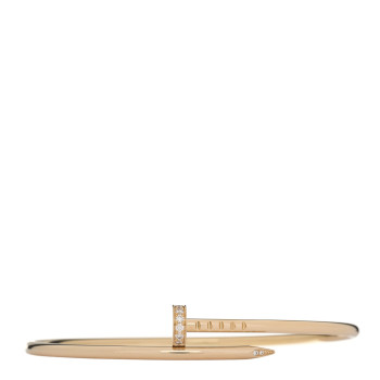 CARTIER 18K Yellow Gold Diamond Small Juste Un Clou Bracelet 17