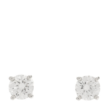 TIFFANY Platinum Diamond .31ctw Solitaire Earrings