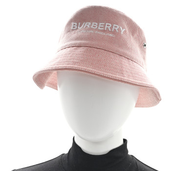 BURBERRY Cotton Canvas Bucket Hat M Red