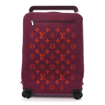LOUIS VUITTON Knit Monogram Horizon Soft 55 Suitcase Fuchsia