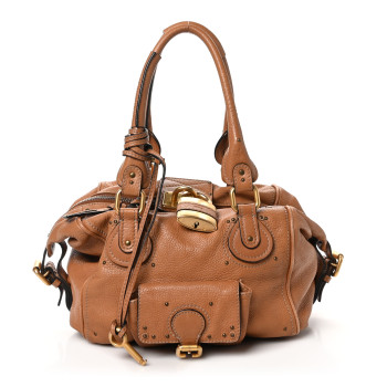CHLOE Calfskin Paddington Front Pocket Tote Nut