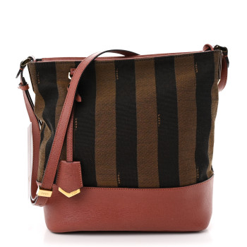 FENDI Pequin Vitello Elite 2Jours Bucket Bag Tobacco