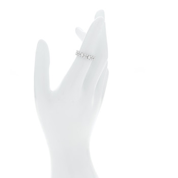 TIFFANY Platinum Diamond Victoria Alternating Band Ring 51 5.75