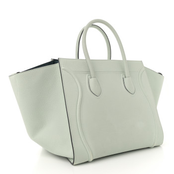 CELINE Baby Grained Calfskin Medium Phantom Luggage Jade