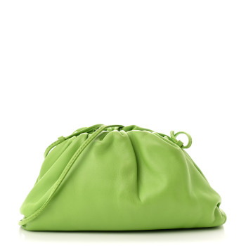 BOTTEGA VENETA Butter Calfskin The Mini Pouch Acid Green