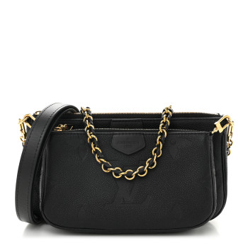 LOUIS VUITTON Empreinte Monogram Giant Multi Pochette Accessories Black