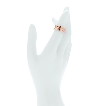 BULGARI 18K Rose Gold B.Zero1 Three-Band Ring 48 4.5