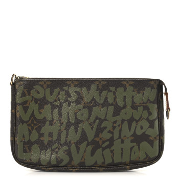 LOUIS VUITTON Monogram Graffiti Pochette Accessories Kaki