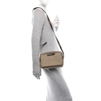 PRADA Jacquard Logo Camera Bag Corda Bruciato