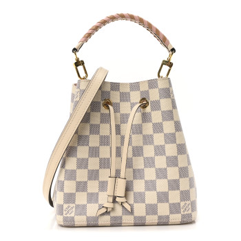 LOUIS VUITTON Damier Azur Braided Neonoe BB Pink