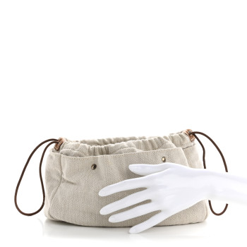 HERMES Canvas Barenia Fourbi Insert MM Natural Fauve