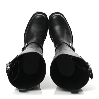 HERMES Calfskin Jaime Boots 39 Black