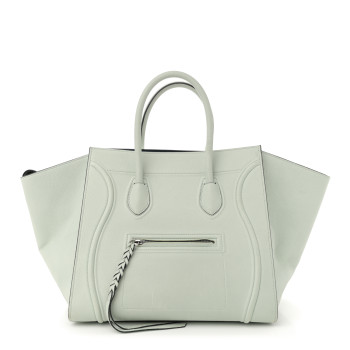CELINE Baby Grained Calfskin Medium Phantom Luggage Jade