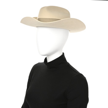 GUCCI Felt Dallas Wide Brim Hat M Ivory
