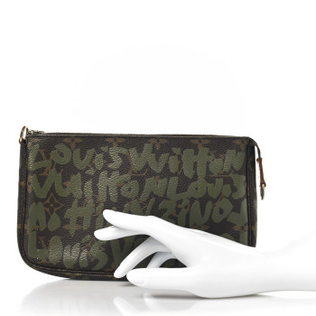 LOUIS VUITTON Monogram Graffiti Pochette Accessories Kaki