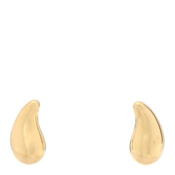 TIFFANY 18K Yellow Gold 10mm Elsa Peretti Teardrop Earrings