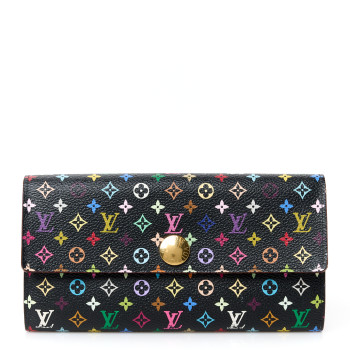 LOUIS VUITTON Monogram Multicolor Sarah Wallet Black Grenade