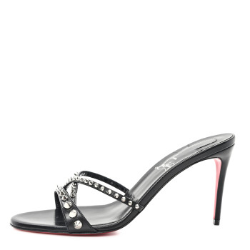 CHRISTIAN LOUBOUTIN Nappa Tatoosh 85 Sandals 37.5 Black