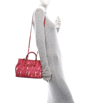 BALENCIAGA Veau Papier A6 Tote Red Pink White