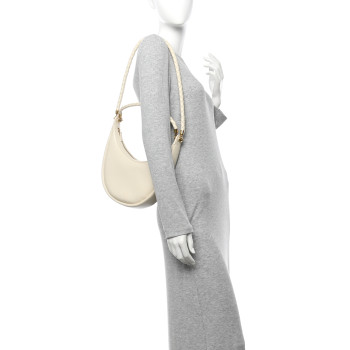 BOTTEGA VENETA Smooth Calfskin Hula Hoop Shoulder Bag Sea Salt