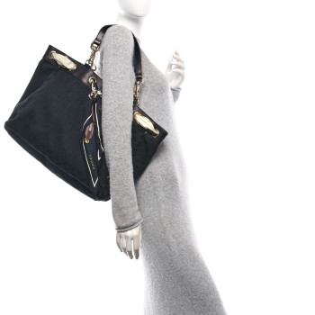 GUCCI Monogram Large Positano Tote Black