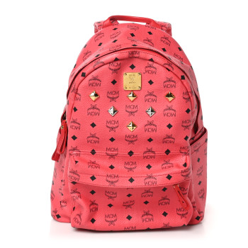 MCM Visetos Medium Sprinkle Stud Stark Backpack Corail