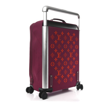 LOUIS VUITTON Knit Monogram Horizon Soft 55 Suitcase Fuchsia