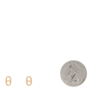 HERMES 18K Rose Gold TPM Farandole Stud Earrings